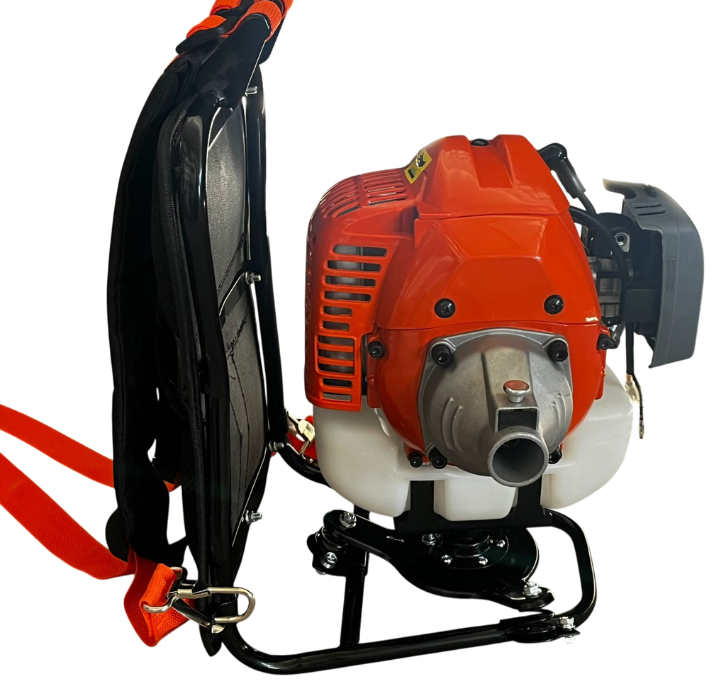 Motoguadaña mochilera modelo Husq-143 con cabezal pesado marca Nitro