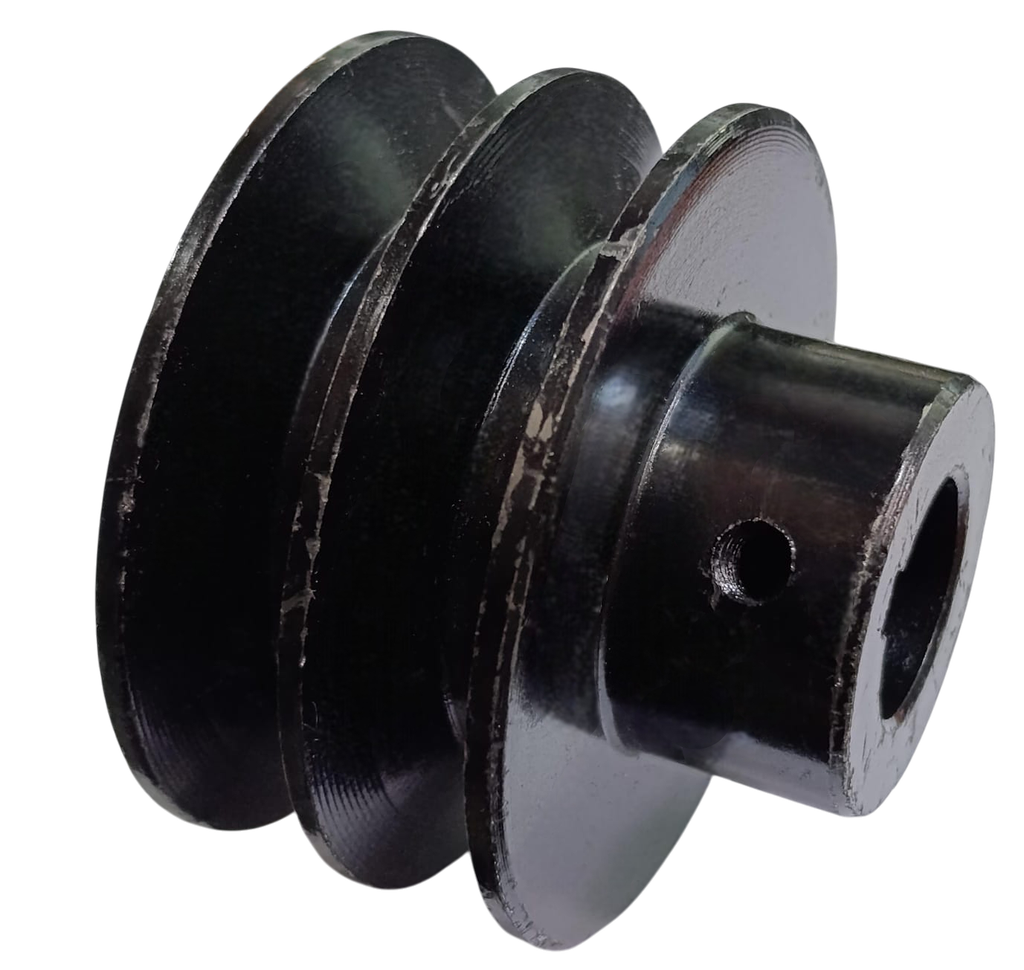 Polea de aluminio 3 x 2A , eje 19mm compatible con motores GX160/270/390