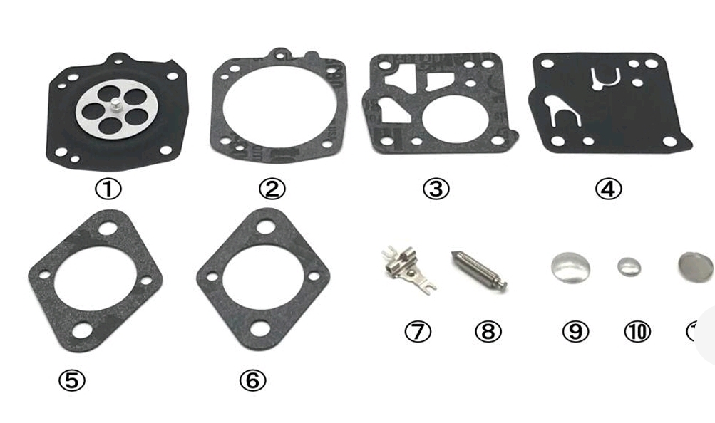Kit de diafragma de carburador compatible con Husqvarna 395