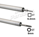 Pipe with rigid shaft of 4T/9T 6.2mm/9T of 28mm of diameter, 2mm of thickness and 1545mm long compatible with Husqvarna 143RII