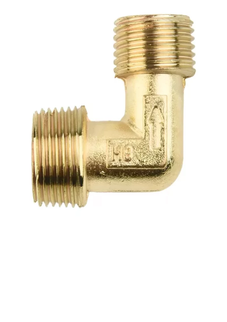 Conector de metal en “L” para compresora