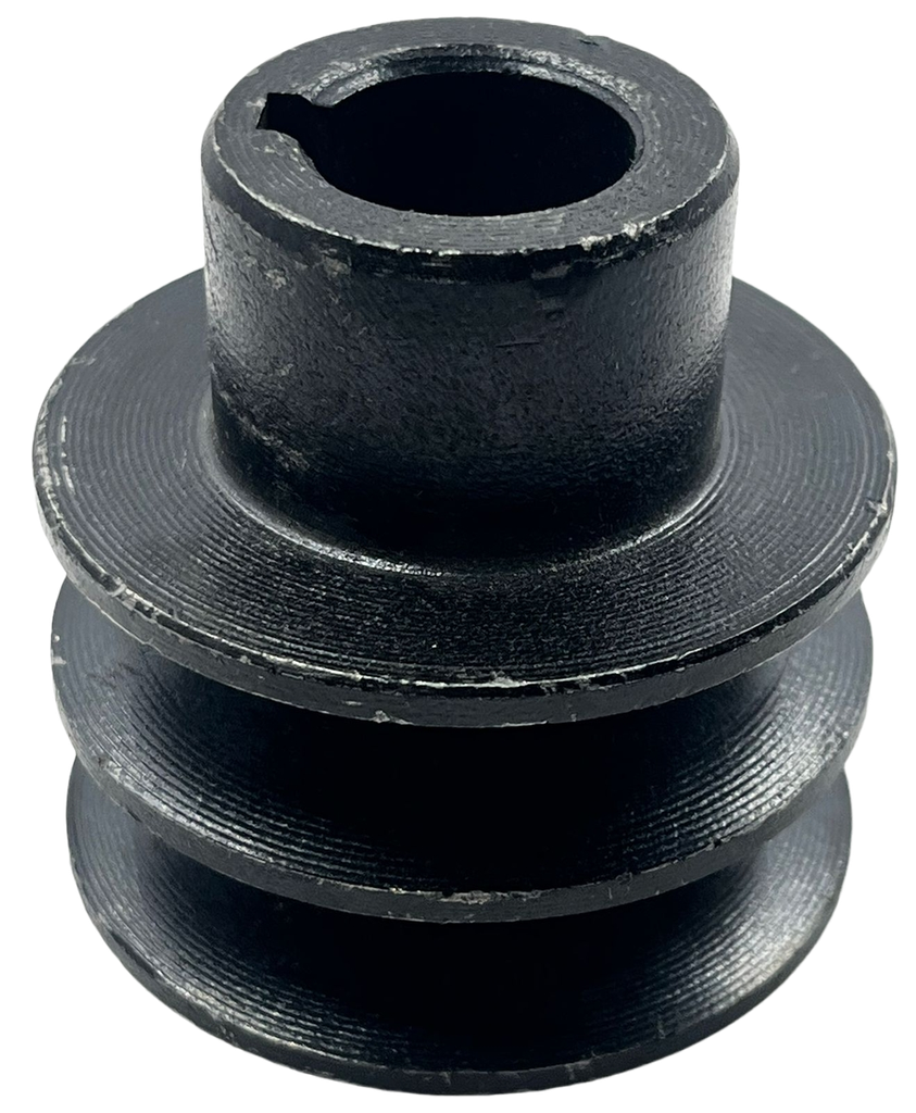 Polea de aluminio 2 1/2 x 2A , eje 19mm compatible con motores GX160/270/390