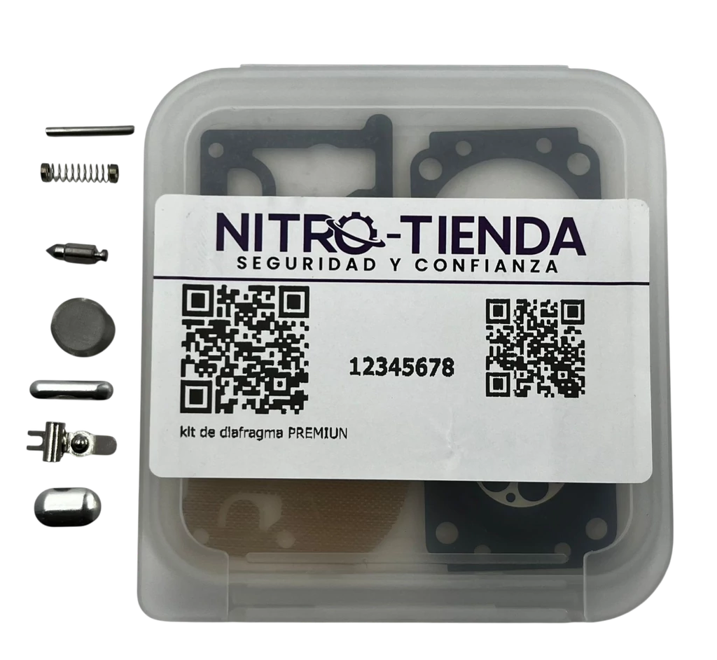 Kit de diafragma PREMIUN de carburador de motosierra compatible con Husqvarna 445e