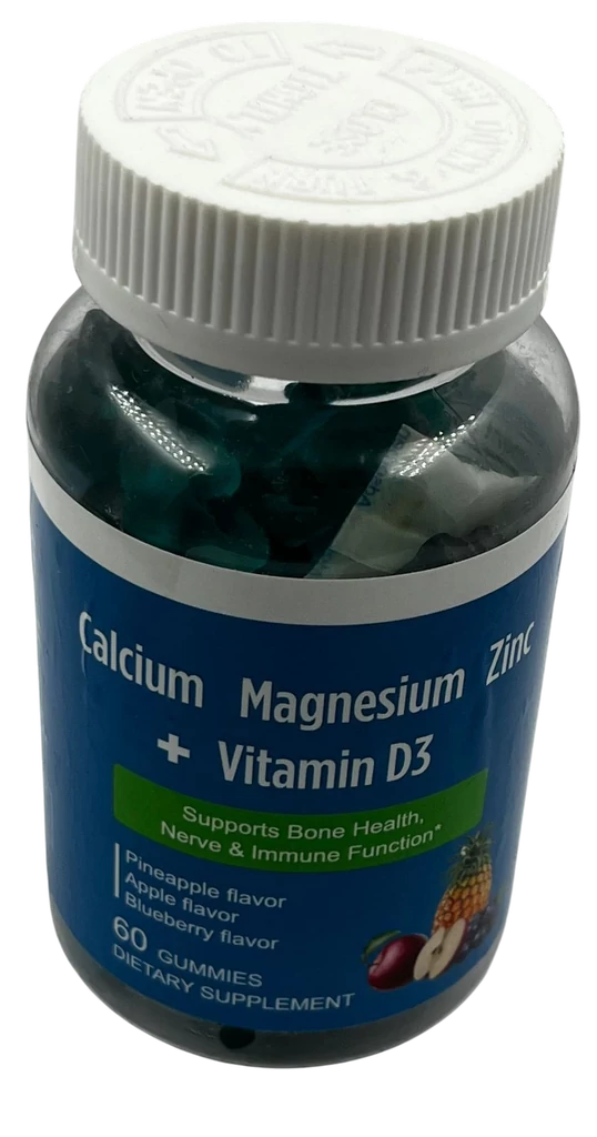 Gomas de Calcio magnesio mas vitamina D3 de 60 unidades