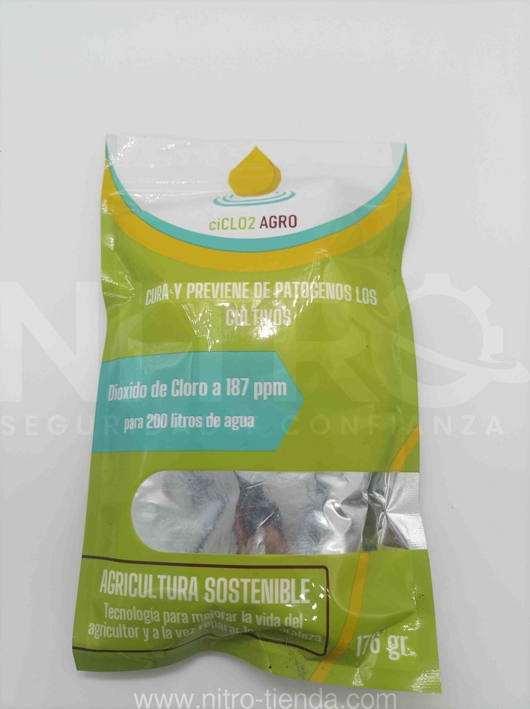 Ciclo2 Agro, Dióxido de Cloro agrícola para preparación in situ, paquete de 178g