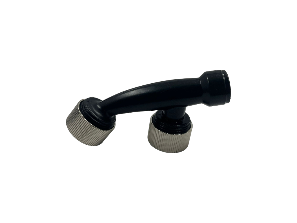 Cabeza de doble boquilla para motofumigadora 
