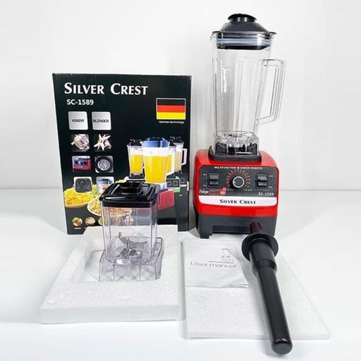 Licuadora semi-industrial de 1500 watts vaso de plástico 2lts