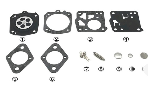 [A2.3.f10] Kit de diafragma de carburador compatible con Husqvarna 395