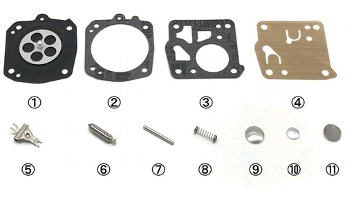 [A2.3.f11] Kit de diafragma de carburador compatible con Stihl MS660 con diafragma modelo con gancho modelo Tillotson