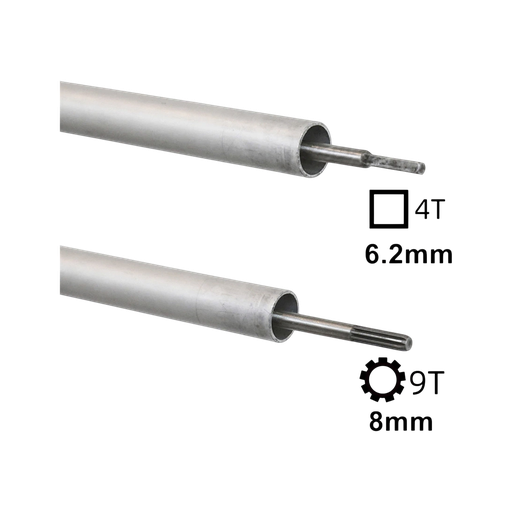 [A1.6.j1] Pipe with rigid shaft of 4T/9T 6.2mm/9T of 28mm of diameter, 2mm of thickness and 1545mm long compatible with Husqvarna 143RII