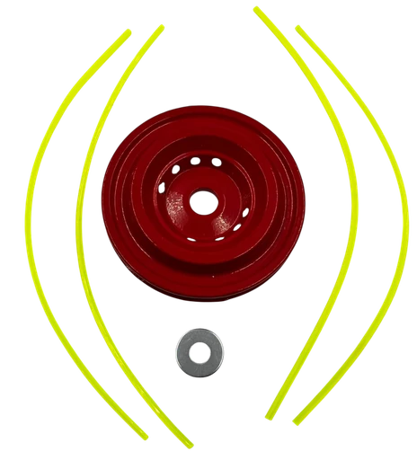 [A1.7.i9] Autocut disco de color rojo de 4 líneas de 2.4 mm a 3.0mm