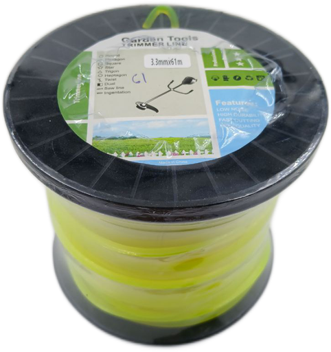 [A1.7.l2] Rollo 61m de linea de Nylon de corte de seccion Triangular 