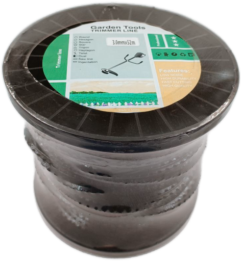 [A1.7.l3] Rollo 52m de línea de Nylon de corte de sección en forma de sierra