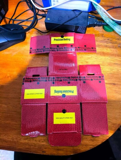 [G1.2.d2] Caja de carton para set de pistones modelo rojo y amarillo