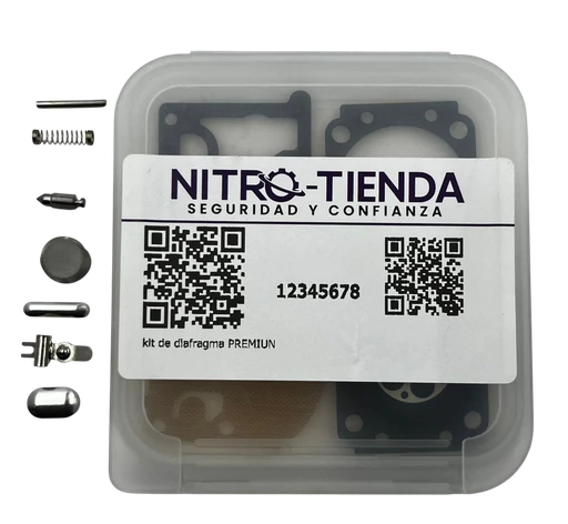 [A2.3.f6.1] Kit de diafragma PREMIUN de carburador de motosierra compatible con Husqvarna 445e